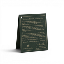 Load image into Gallery viewer, Back of a dark green gift tag with thank you note from co-founders of Arbor and Field in cream text. Clean white background, premium look and feel.
